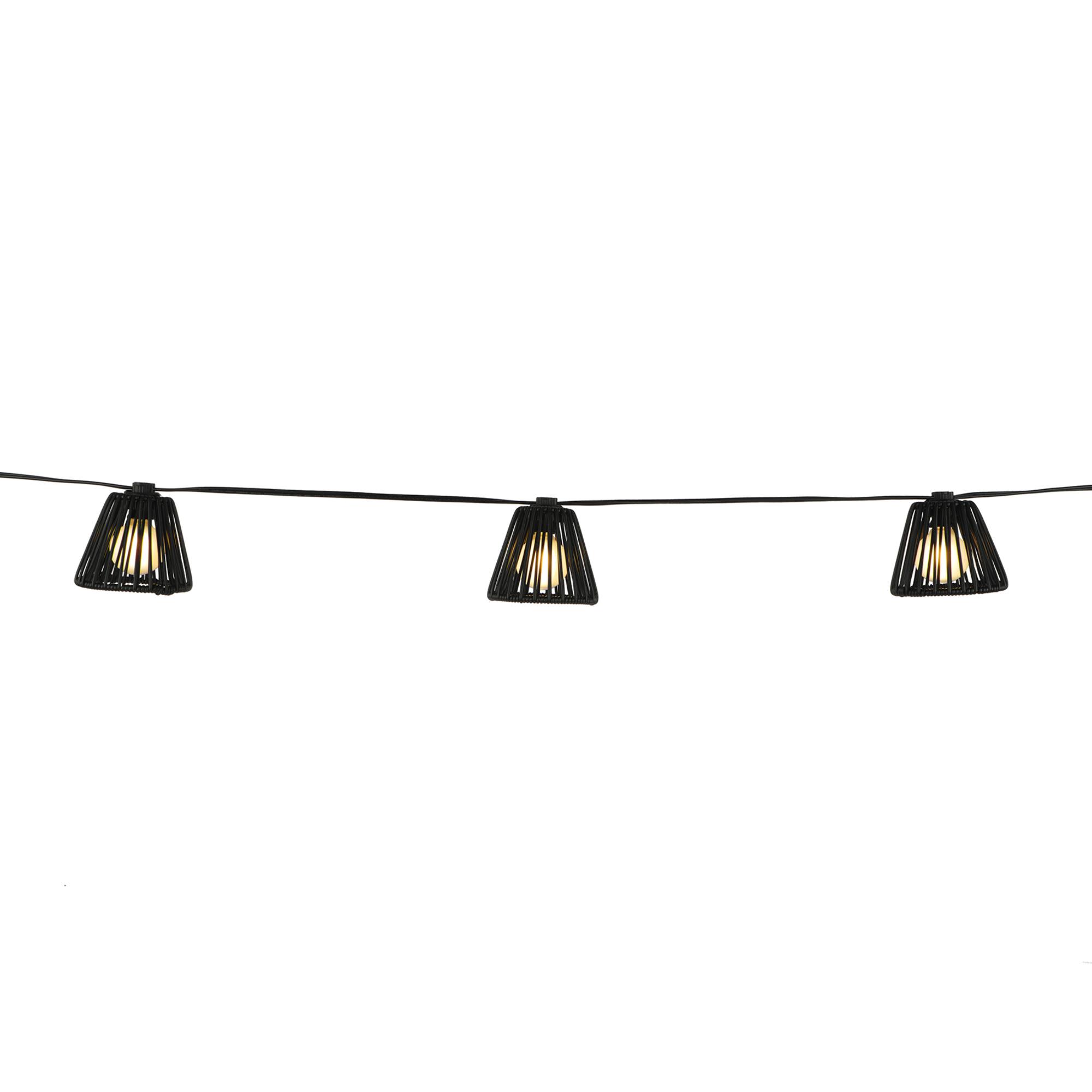 10ct. Black Rattan LED String Lights by Ashland®